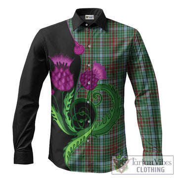 Gayre Tartan Long Sleeve Button Shirts Traditional Scottish Thistle