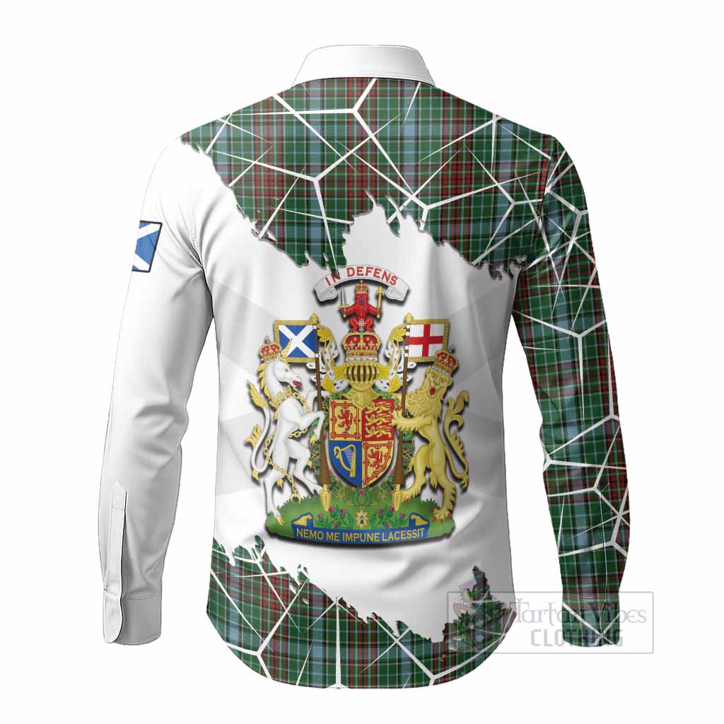 Gayre Tartan Long Sleeve Button Shirts with Family Crest and Lion Rampant Grunge Style