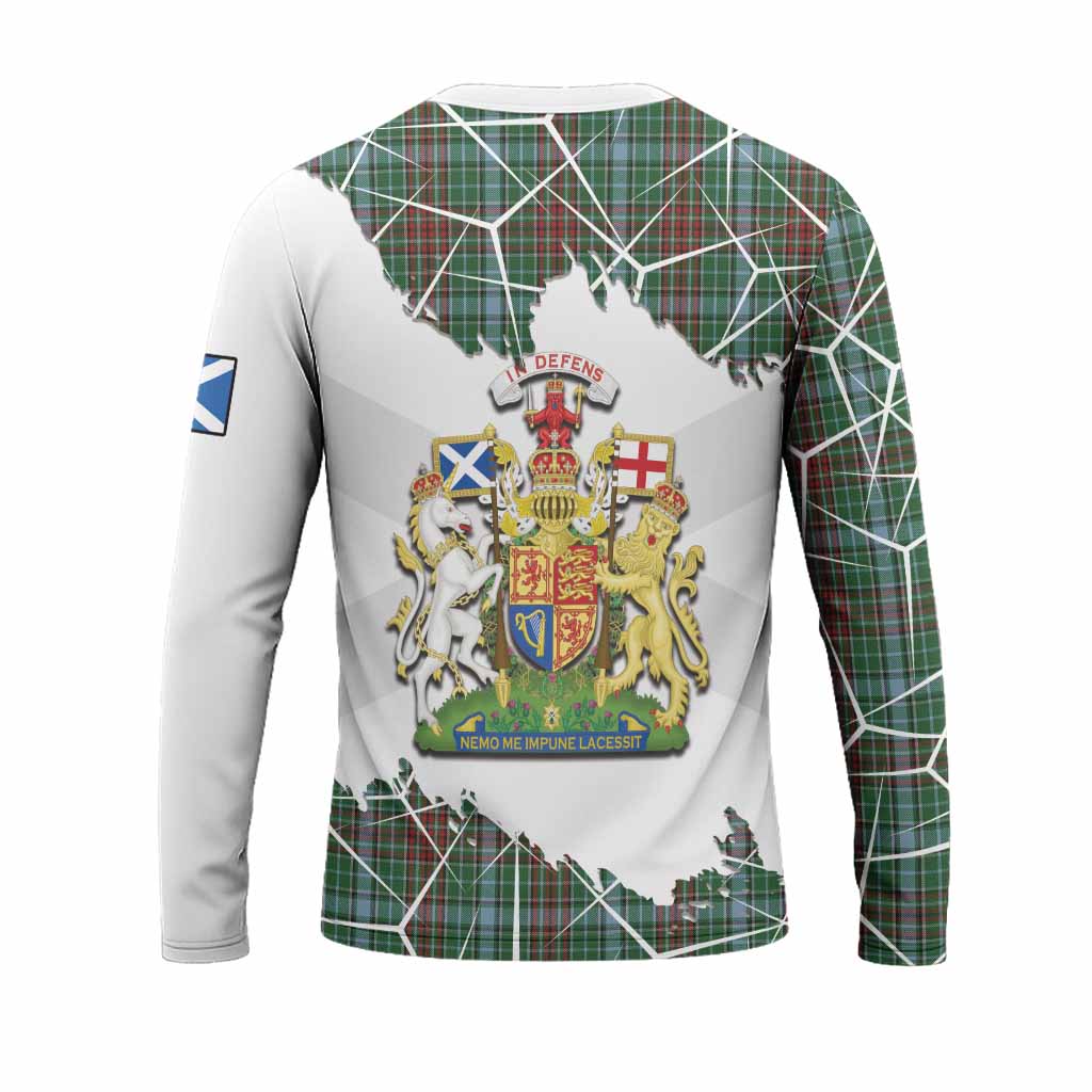 Gayre Tartan Long Sleeve T-Shirt with Family Crest and Lion Rampant Grunge Style