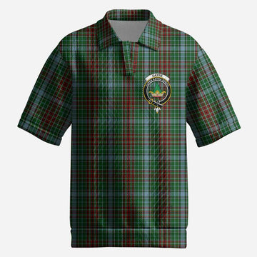 Gayre Tartan Men’s Polo Sweater Top with Family Crest