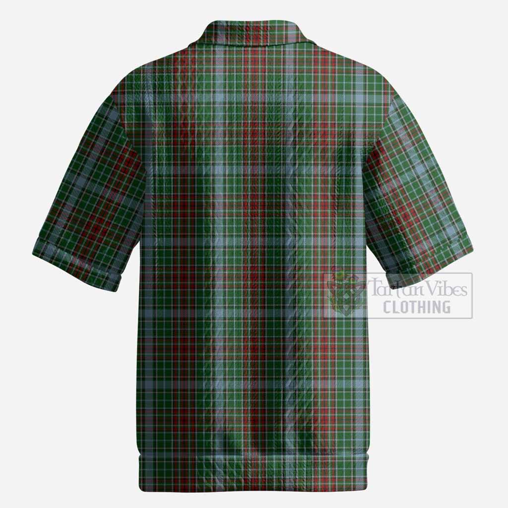 Gayre Tartan Men’s Polo Sweater Top with Family Crest