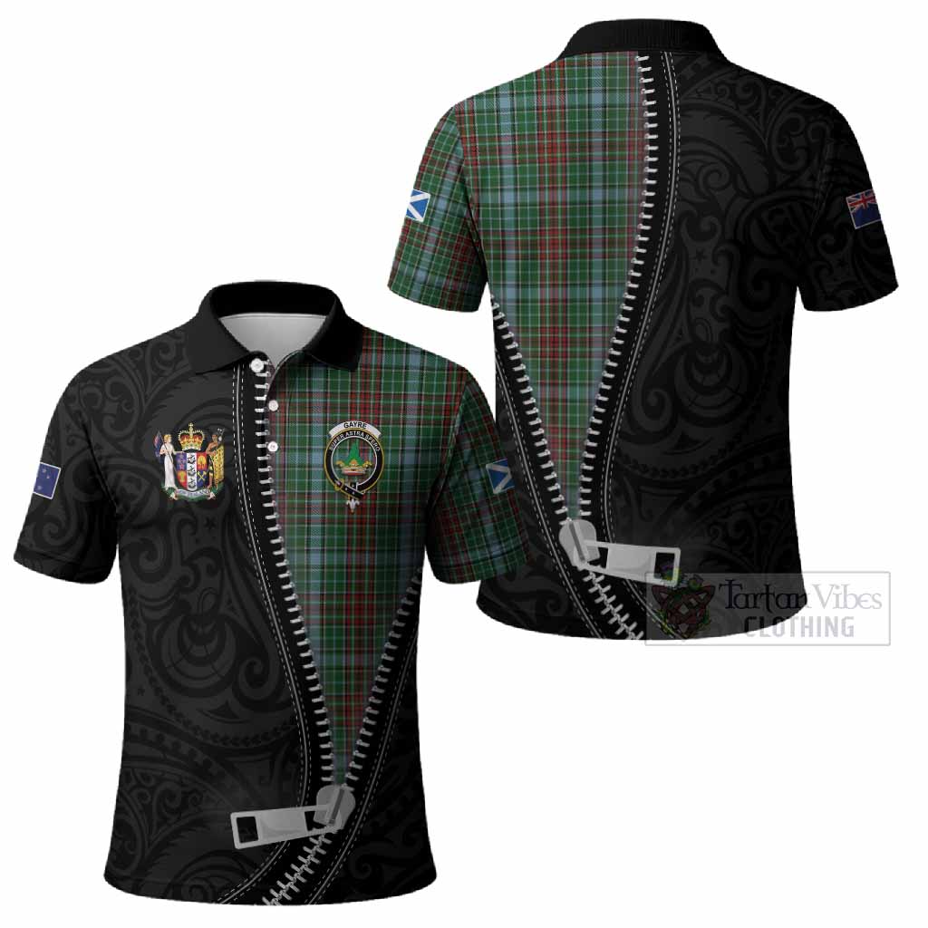 Gayre Tartan Polo Shirt New Zealand Pattern Unique Zipper Stylized