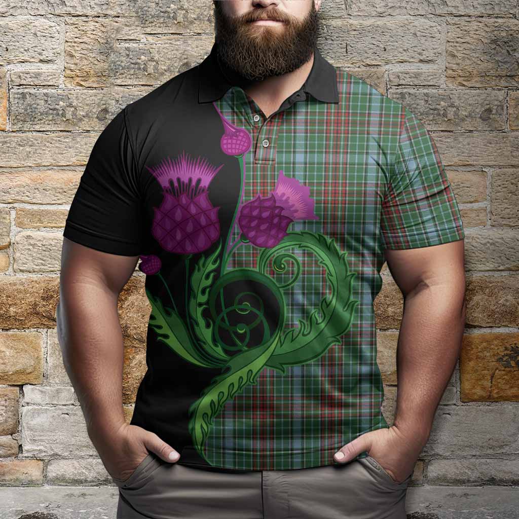 Gayre Tartan Polo Shirt Traditional Scottish Thistle