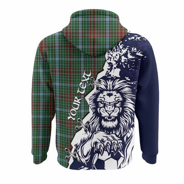 Gayre Tartan Scottish Hoodie Angry Lion With Soccer Ball Style