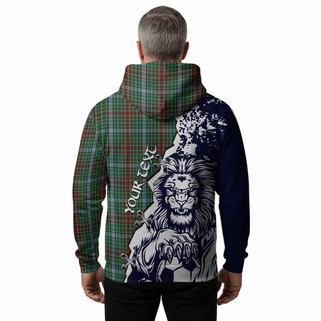 Gayre Tartan Scottish Hoodie Angry Lion With Soccer Ball Style