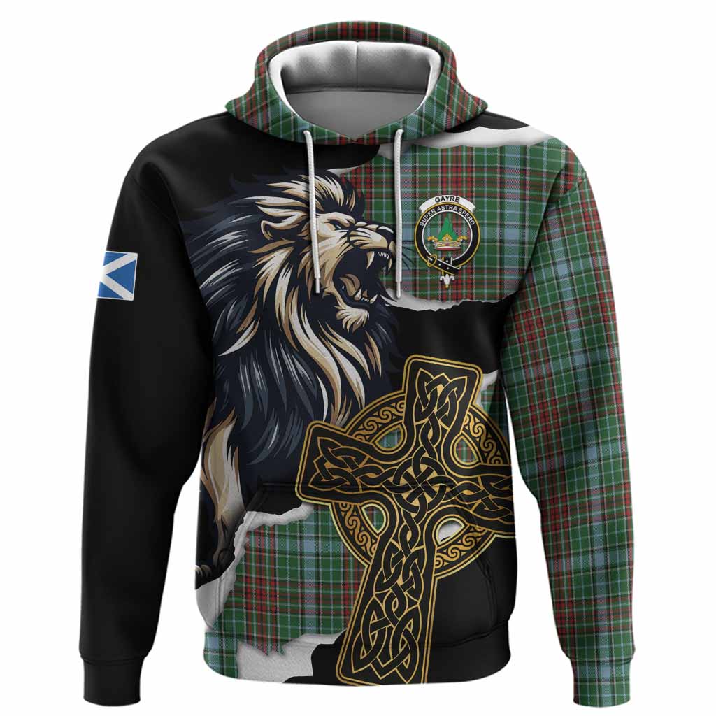 Gayre Tartan Scottish Hoodie Lion Celtic Heritage