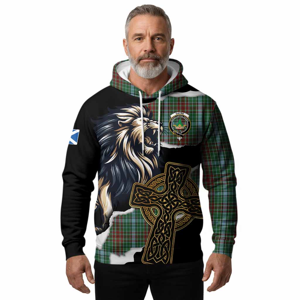 Gayre Tartan Scottish Hoodie Lion Celtic Heritage