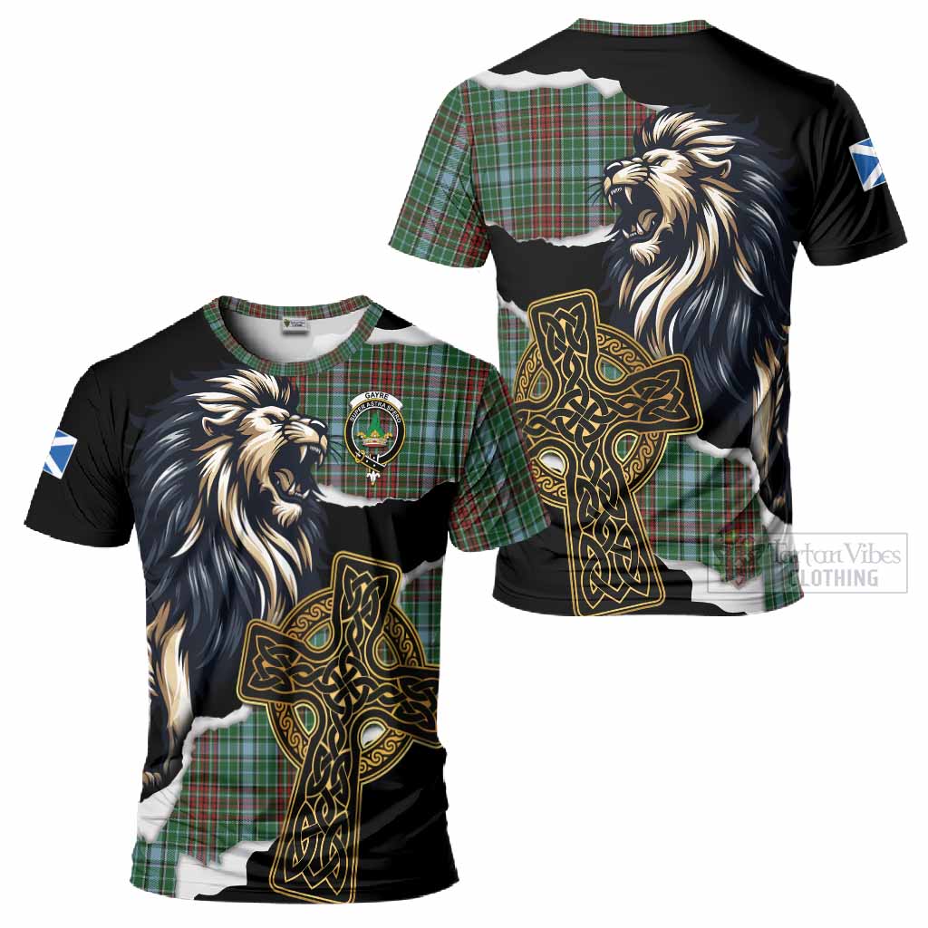 Gayre Tartan Scottish T-Shirt Lion Celtic Heritage