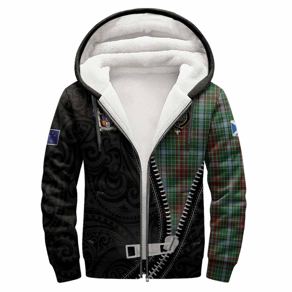 Gayre Tartan Sherpa Hoodie New Zealand Pattern Unique Zipper Stylized