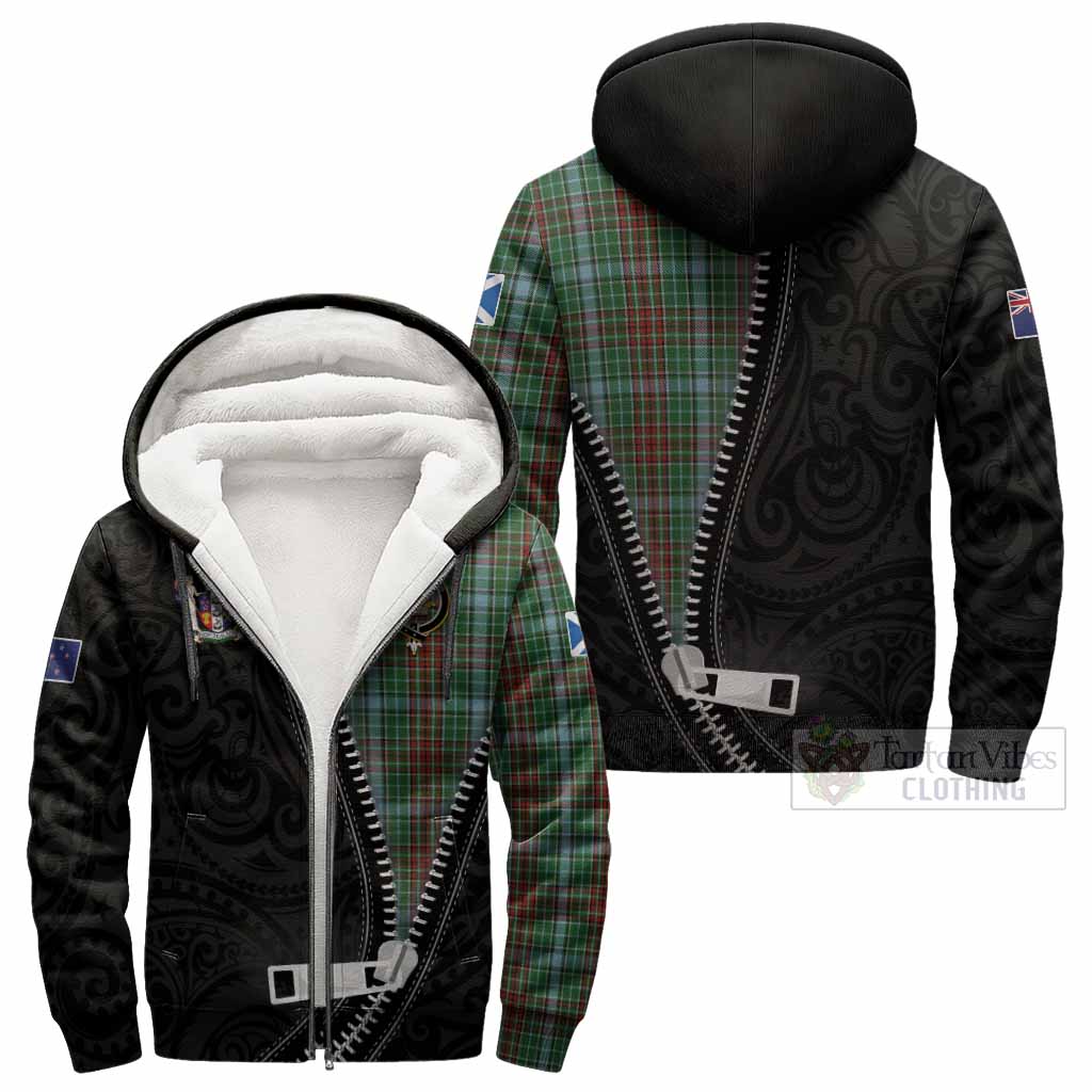 Gayre Tartan Sherpa Hoodie New Zealand Pattern Unique Zipper Stylized