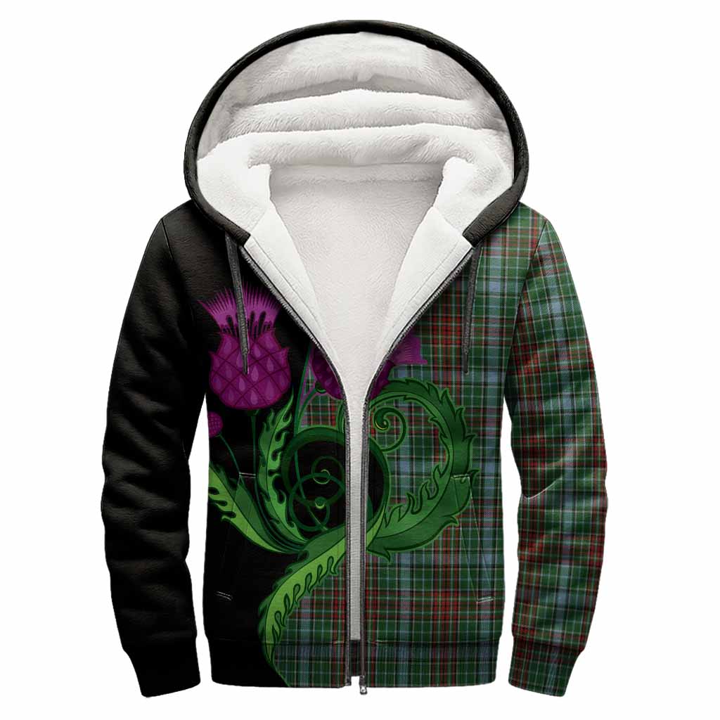 Gayre Tartan Sherpa Hoodie Traditional Scottish Thistle