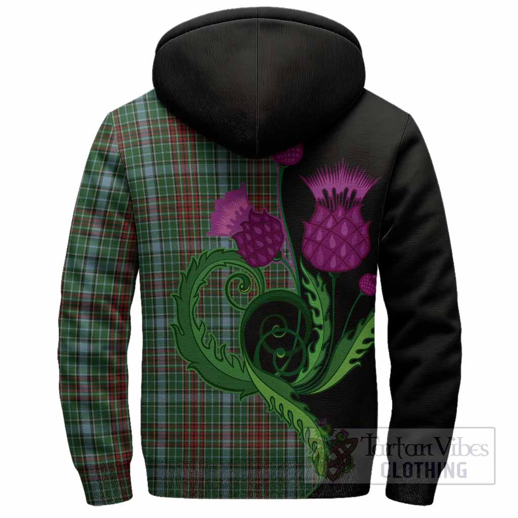 Gayre Tartan Sherpa Hoodie Traditional Scottish Thistle