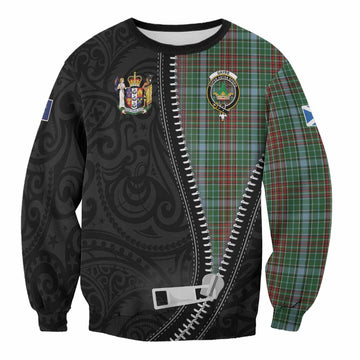 Gayre Tartan Sweatshirt New Zealand Pattern Unique Zipper Stylized