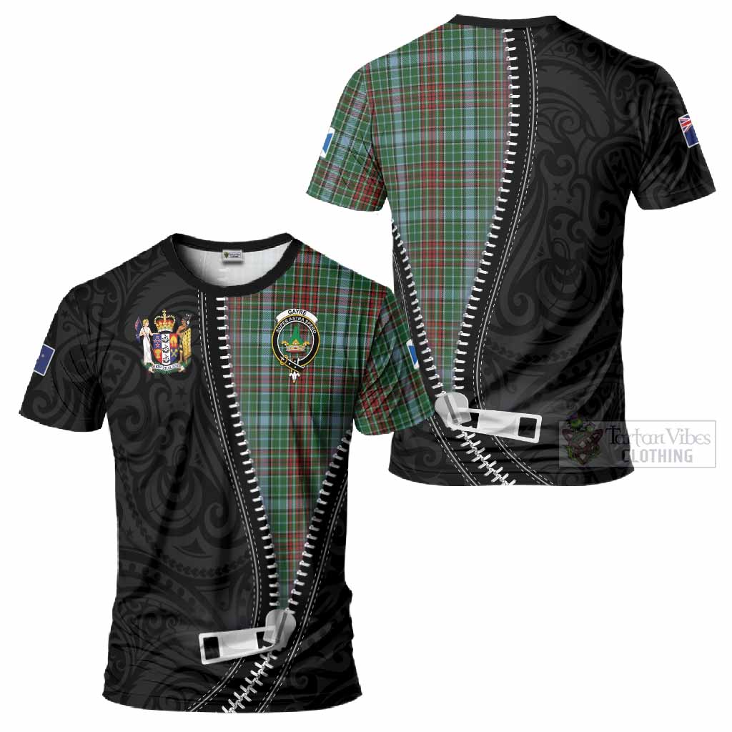 Gayre Tartan T-Shirt New Zealand Pattern Unique Zipper Stylized