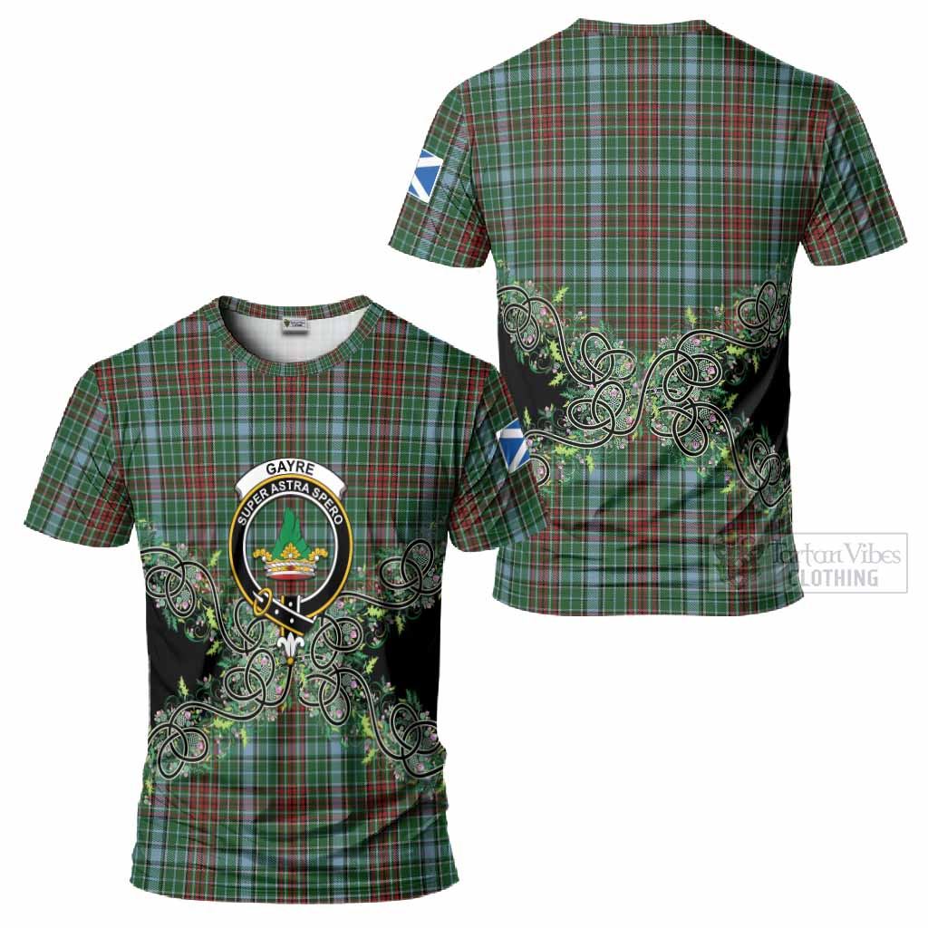 Gayre Tartan T-Shirt Thistle Scottish Spirit