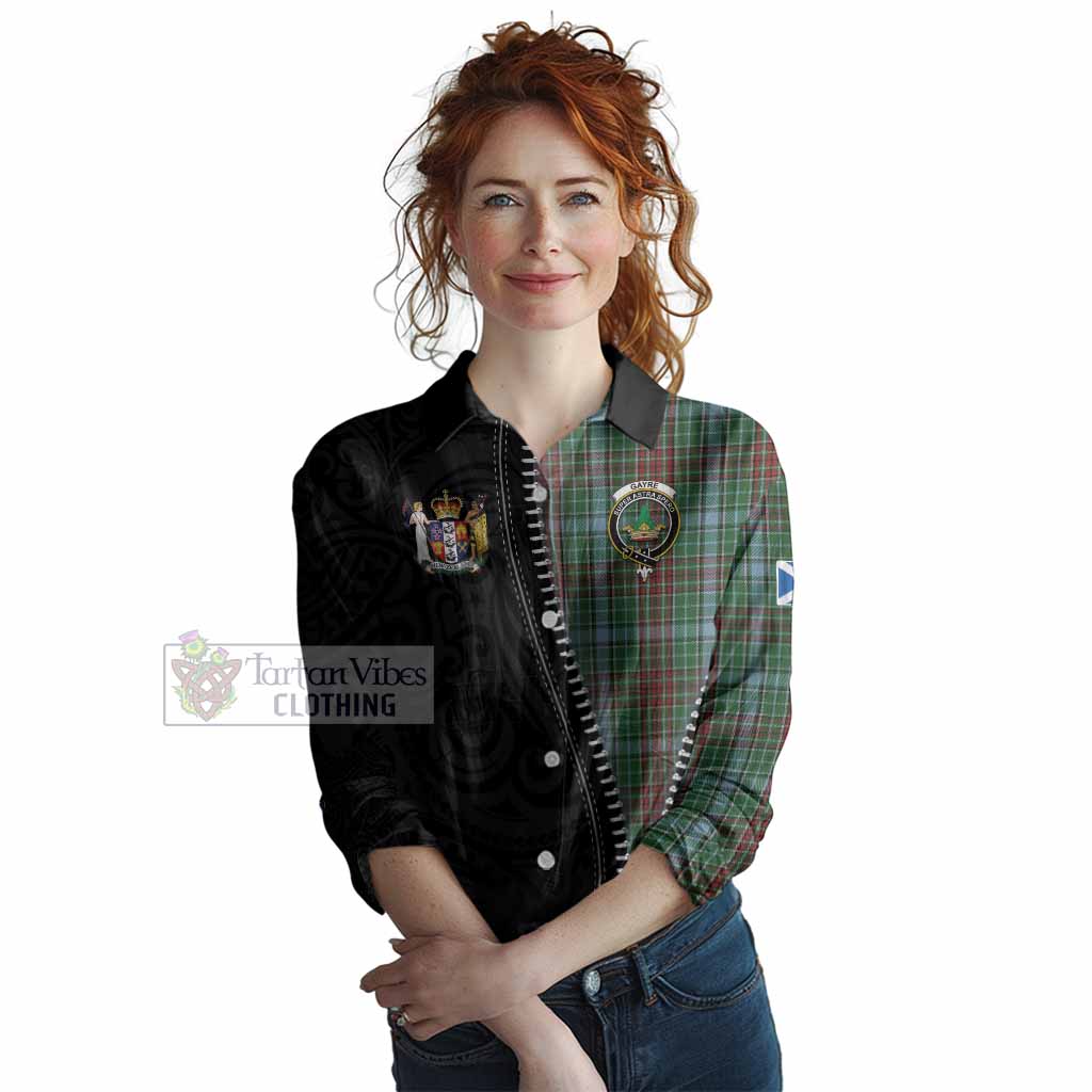Gayre Tartan Women Casual Shirt New Zealand Pattern Unique Zipper Stylized