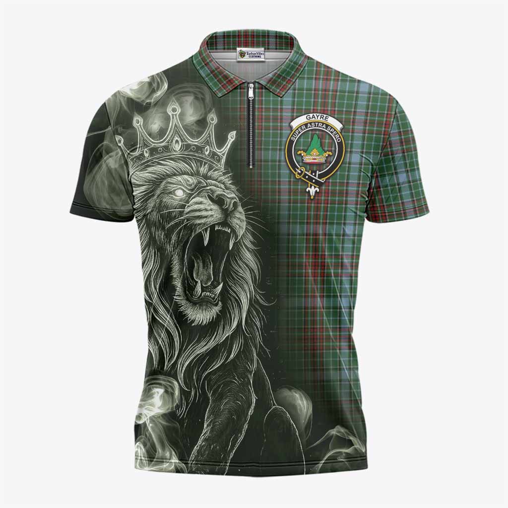 Gayre Tartan Zipper Polo Shirt Roaring Lion Heritage