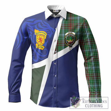 Gayre The Scottish Football Crest Long Sleeve Button Shirts Lion-Tartan Army