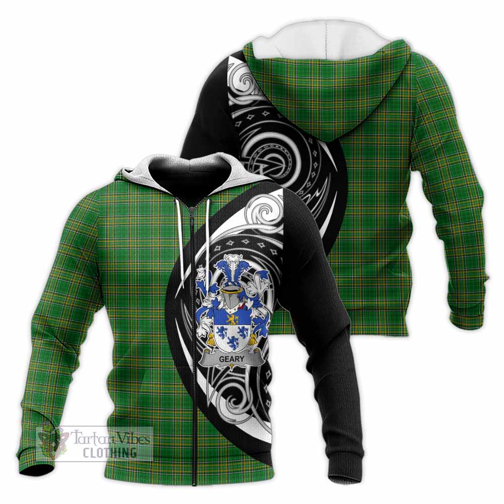 Tartan Vibes Clothing Geary Irish Clan Knitted Hoodie Celtic Circle Style