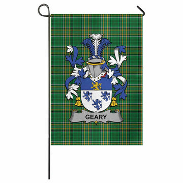 Geary Irish Clan Tartan Garden Flag with Coat of Arms