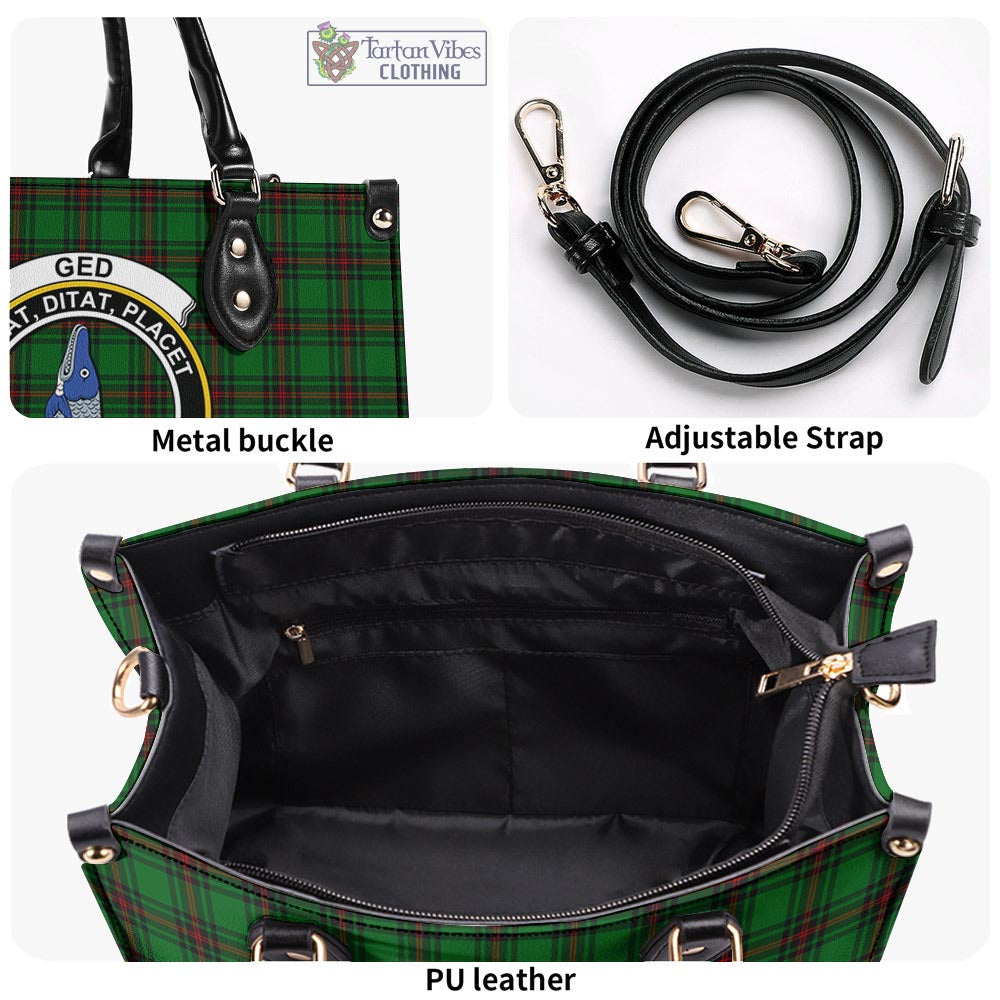 Ged Tartan Luxury Leather Handbags with Family Crest - Tartan Vibes Clothing
