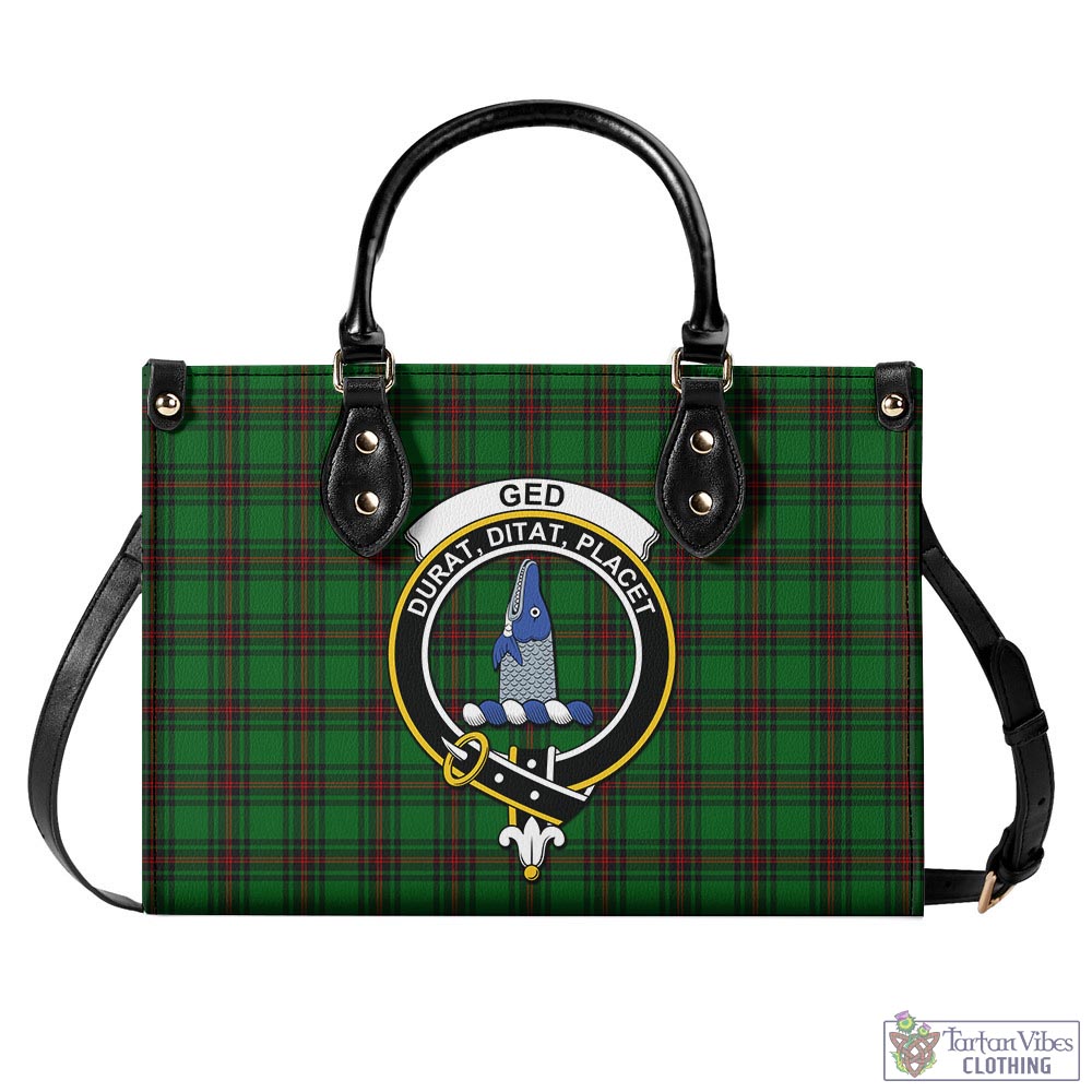 Ged Tartan Luxury Leather Handbags with Family Crest - Tartan Vibes Clothing