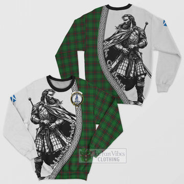 Ged Tartan Clan Crest Sweatshirt with Highlander Warrior Celtic Style Unisex - Tartan Vibes Clothing