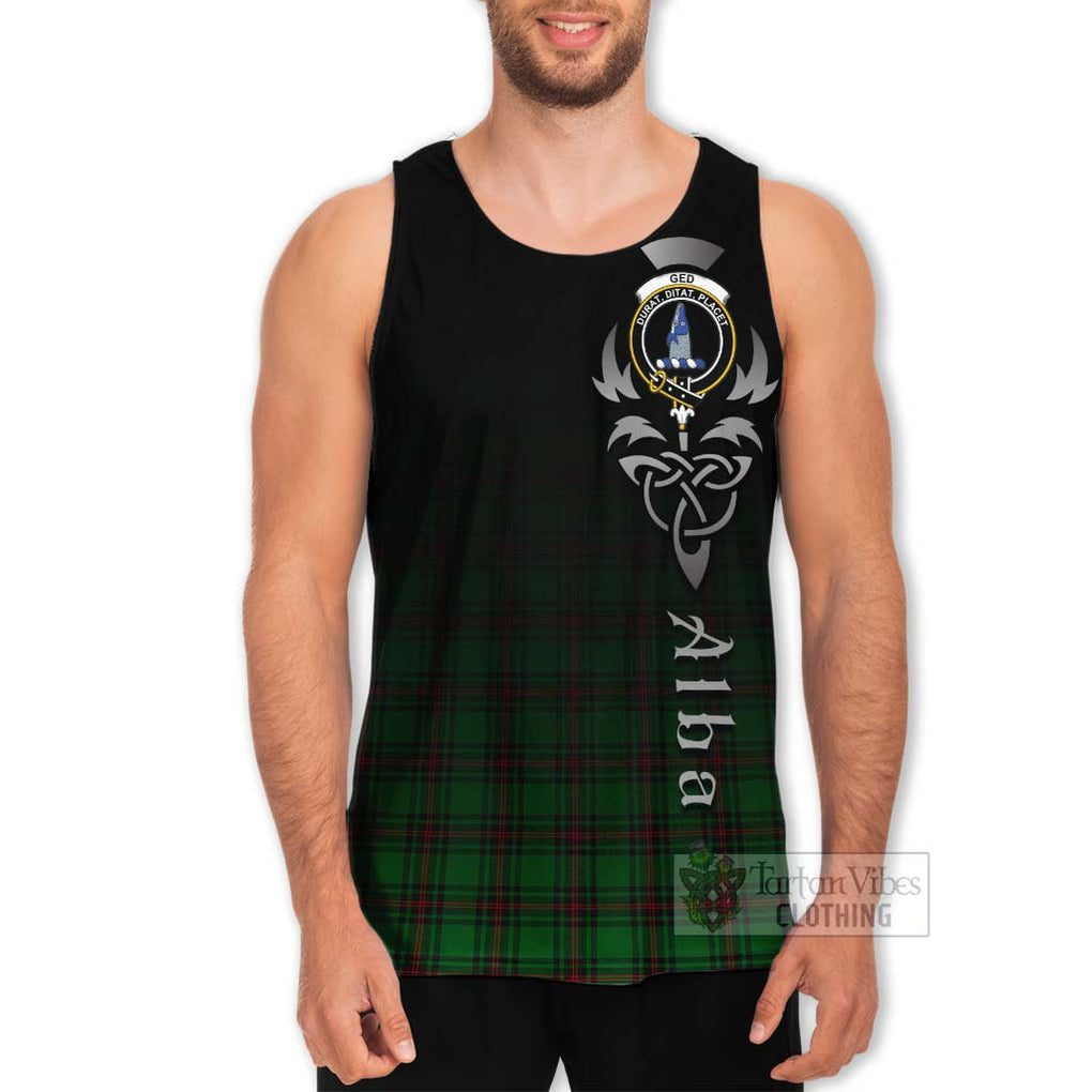 Ged Tartan Men's Tank Top Featuring Alba Gu Brath Family Crest Celtic Inspired Men - Tartan Vibes Clothing