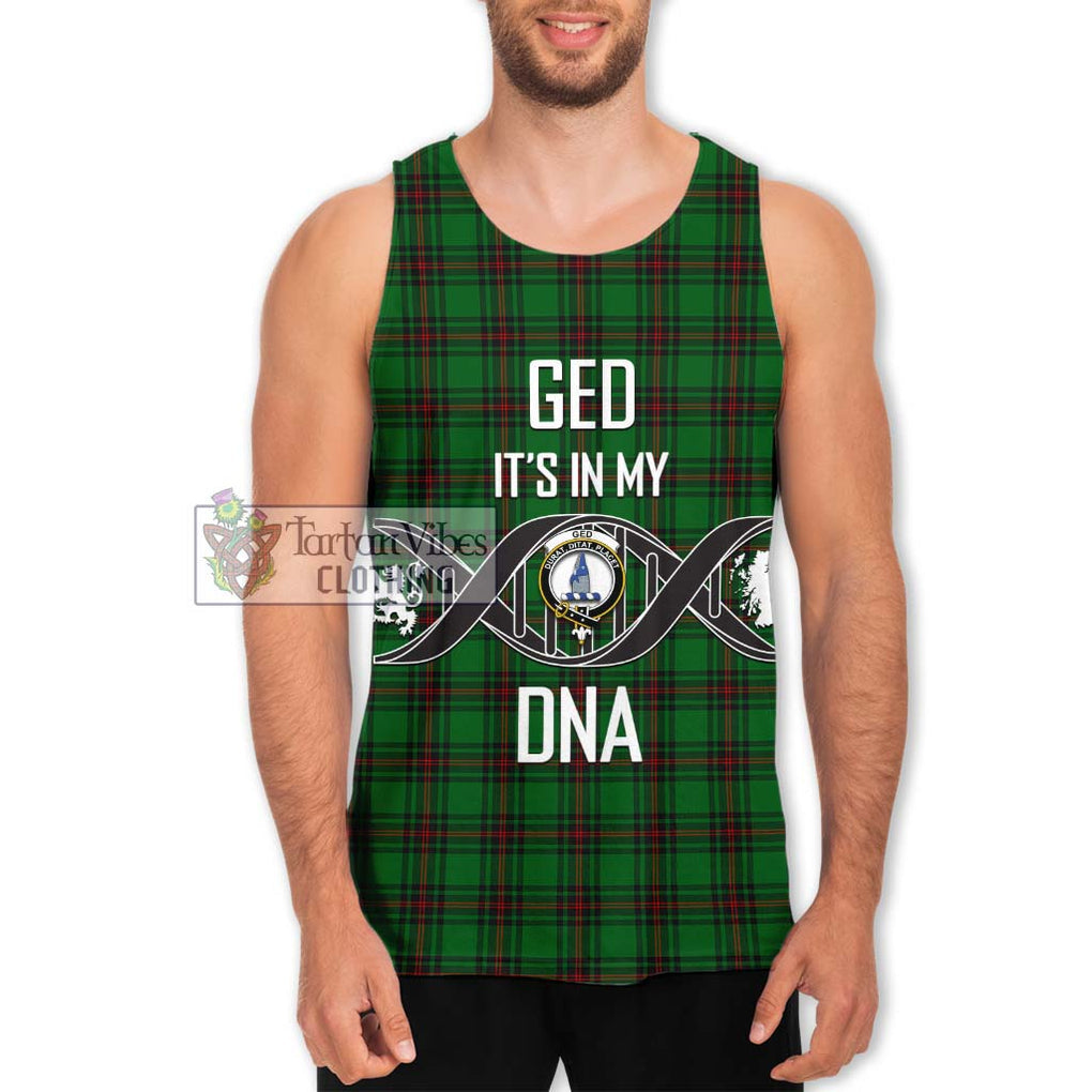 Ged Tartan Men's Tank Top with Family Crest DNA In Me Style Men - Tartan Vibes Clothing