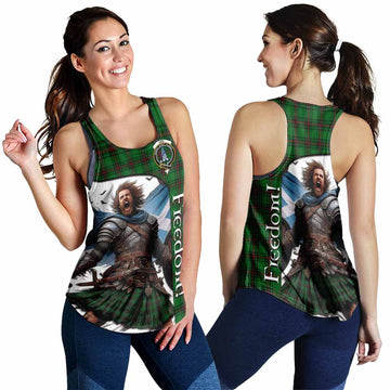 Ged Crest Tartan Women's Racerback Tanks Inspired by the Freedom of Scottish Warrior 4XL - Tartan Vibes Clothing