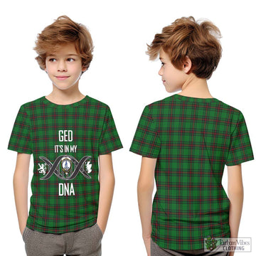 Ged Tartan Kid T-Shirt with Family Crest DNA In Me Style Youth XL Size14 - Tartan Vibes Clothing