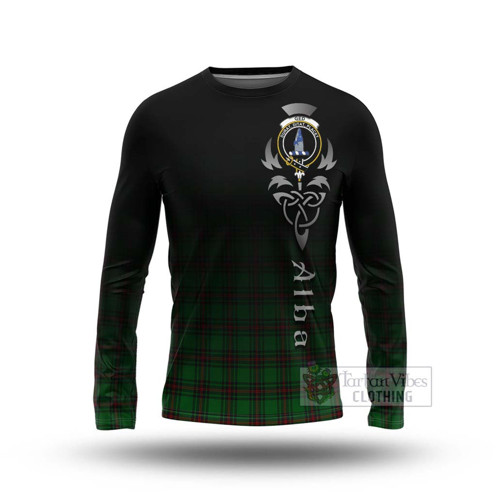 Ged Tartan Long Sleeve T-Shirt Featuring Alba Gu Brath Family Crest Celtic Inspired Unisex - Tartan Vibes Clothing