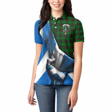 Ged Tartan Women's Polo Shirt with Family Crest Scotland Patriotic Style Women - Tartan Vibes Clothing