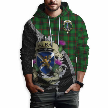 Ged Tartan Family Crest Hoodie Lion Rampant Royal Thistle Shield Celtic Inspired Pullover Hoodie - Tartan Vibes Clothing