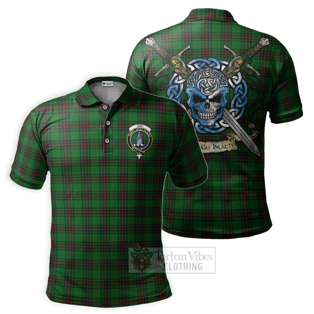 Ged Tartan Polo Shirt with Family Crest Celtic Skull Style Kid - Tartan Vibes Clothing