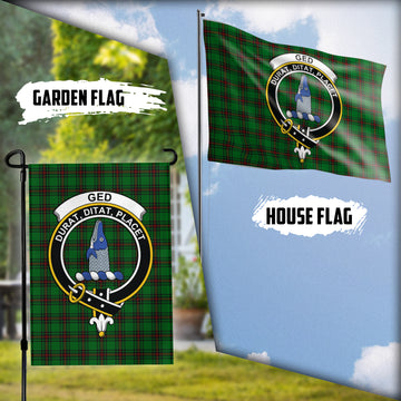 Ged Tartan Flag with Family Crest