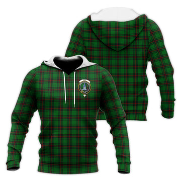 Ged Tartan Knitted Hoodie with Family Crest