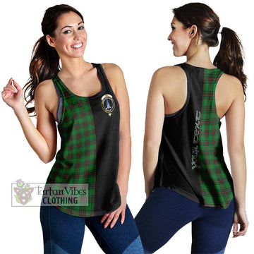 Ged Tartan Women's Racerback Tanks with Family Crest and Half Of Me Style 4XL - Tartan Vibes Clothing