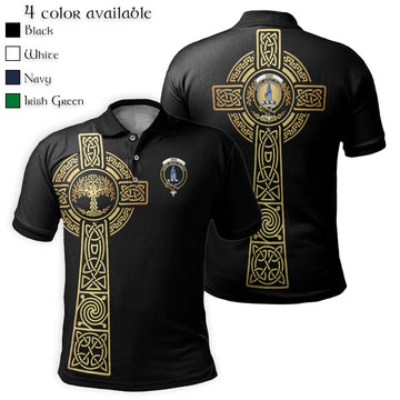 Ged Clan Polo Shirt with Golden Celtic Tree Of Life