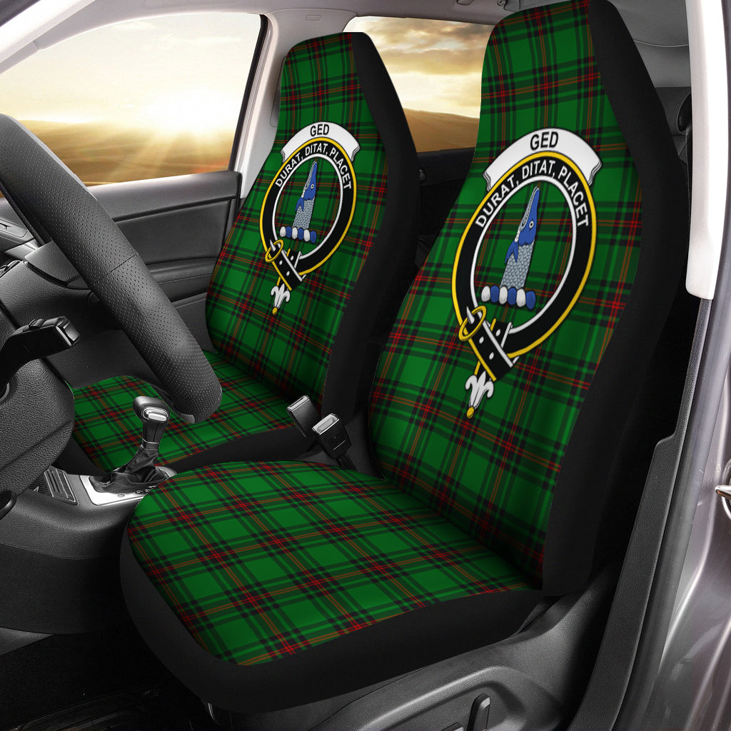 Ged Tartan Car Seat Cover with Family Crest One Size - Tartan Vibes Clothing