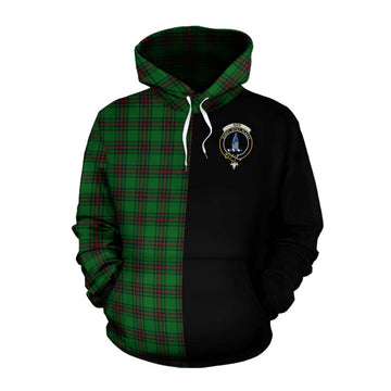 Tartan Vibes Clothing Ged Tartan Cotton Hoodie with Family Crest and Half Of Me Style