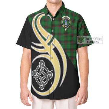 Ged Tartan Hawaiian Shirt with Family Crest and Celtic Symbol Style Kid - Tartan Vibes Clothing
