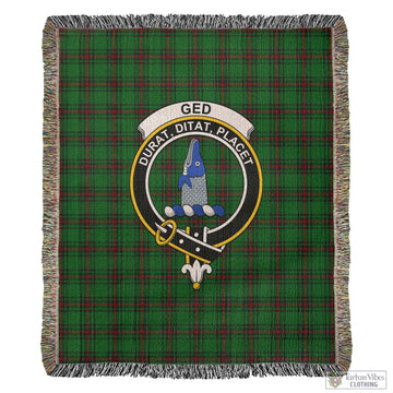 Ged Tartan Woven Blanket with Family Crest