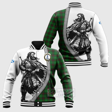 Ged Tartan Clan Crest Baseball Jacket with Highlander Warrior Celtic Style Unisex - Tartan Vibes Clothing