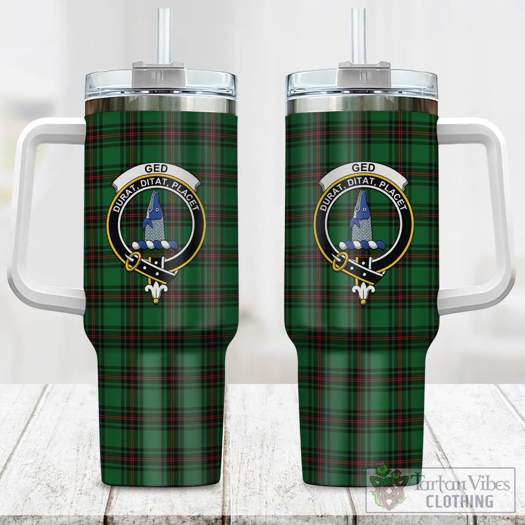Ged Tartan Tumbler with Handle with Family Crest One Size 40 OZ - Tartan Vibes Clothing