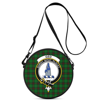 Ged Tartan Round Satchel Bags with Family Crest One Size 9*9*2.7 inch - Tartan Vibes Clothing
