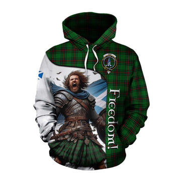 Ged Crest Tartan Cotton Hoodie Inspired by the Freedom of Scottish Warrior Pullover Hoodie XS - Tartan Vibes Clothing
