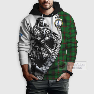 Ged Tartan Clan Crest Hoodie with Highlander Warrior Celtic Style - Tartan Vibes Clothing