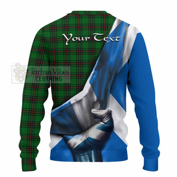 Ged Tartan Knitted Sweater with Family Crest Scotland Patriotic Style - Tartan Vibes Clothing