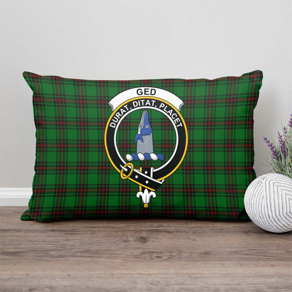 Ged Tartan Pillow Cover with Family Crest - Tartan Vibes Clothing